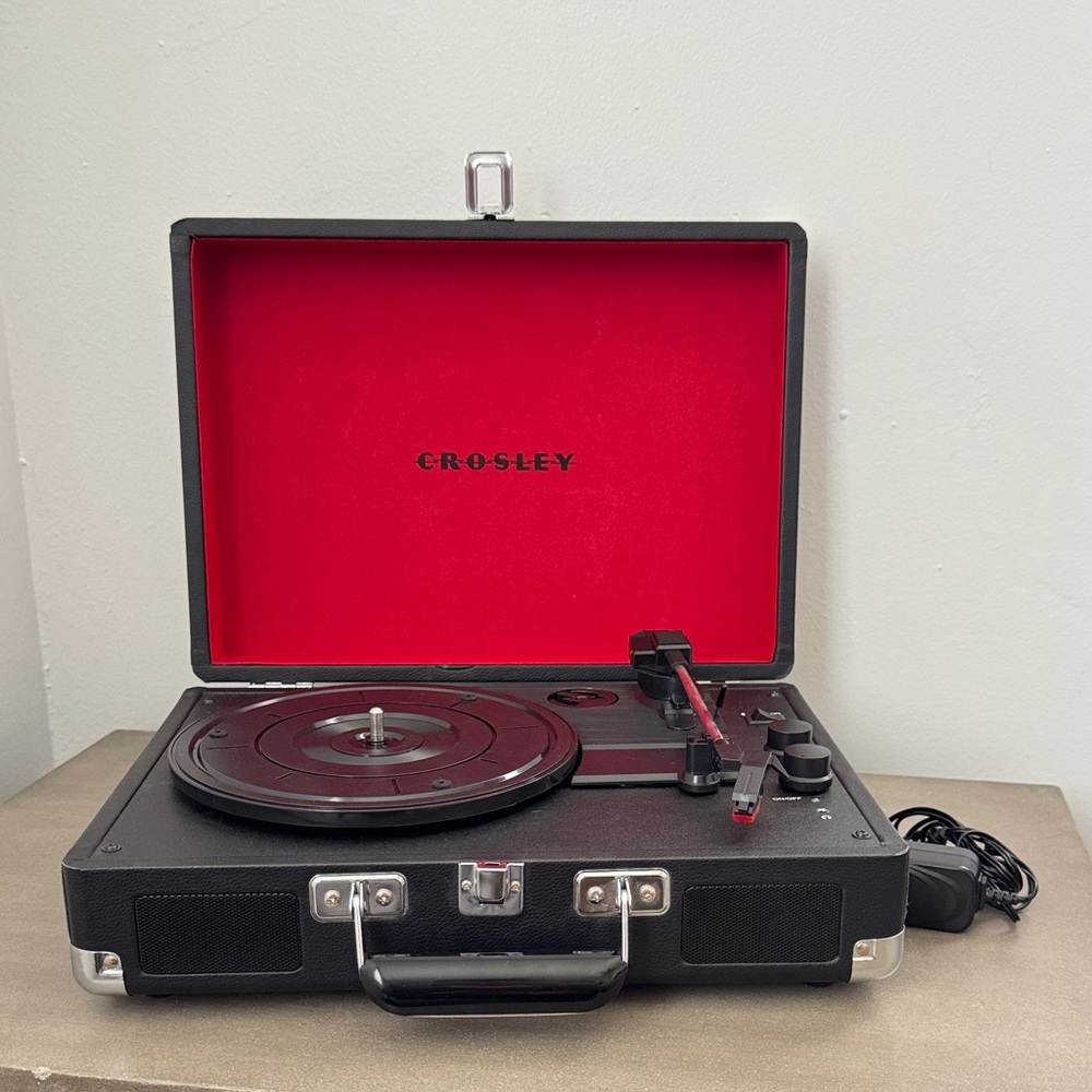 Crosley Black and Red Vinyl Player